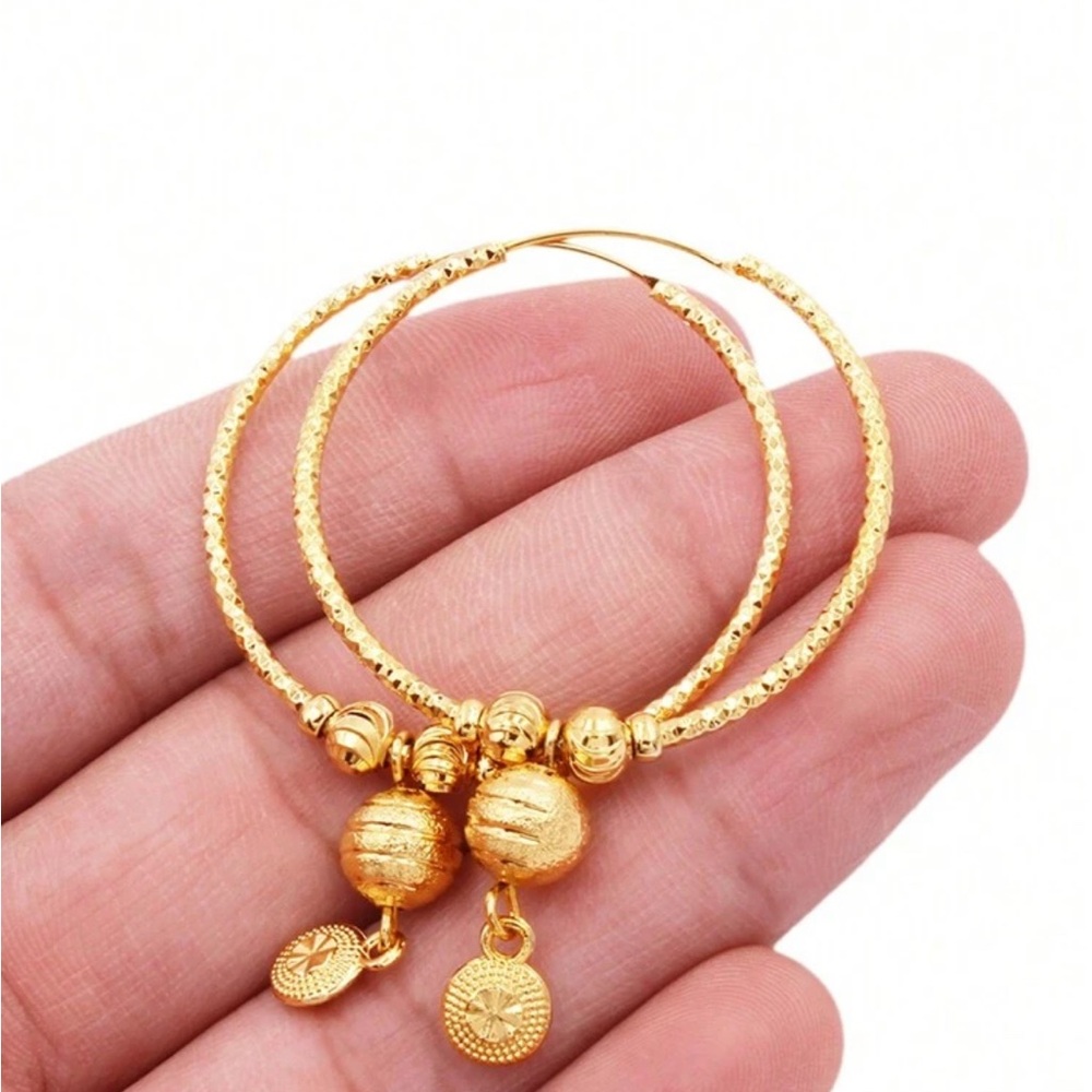 Elegant Gold Plated Hoop Earrings